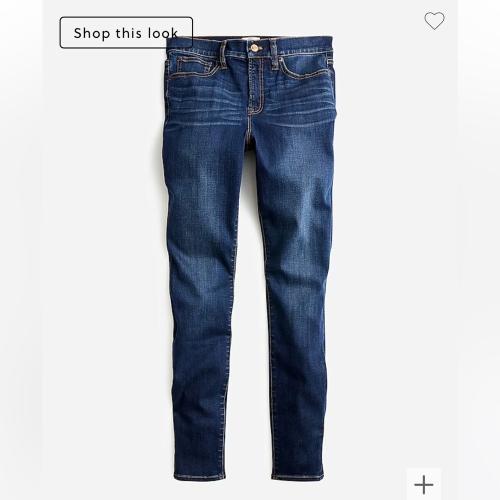 J Crew 9” high-rise toothpick jeans